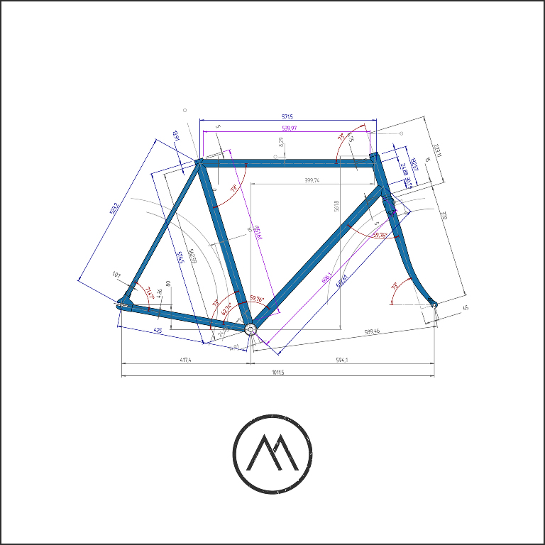 Lugged Steel Frame Kit Geometry