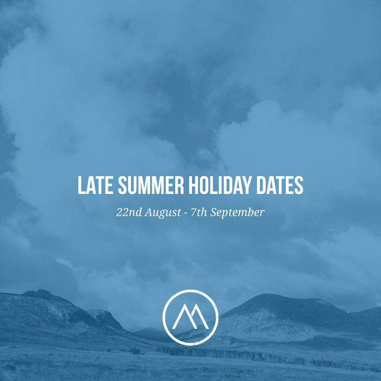 Holiday Dates Late Summer 2022